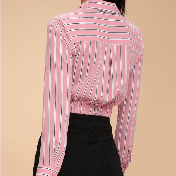 Lulus striped button down shirt - Picture 2 of 7